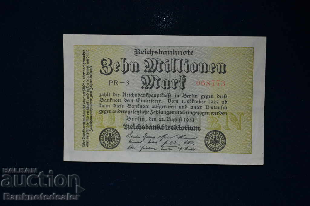 Germany Berlin 10 Millionen 1923 Pick 106 Ref PR3 068773