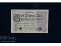 Germany 2 Millionen Mark 1923 Pick 104a Reg MR