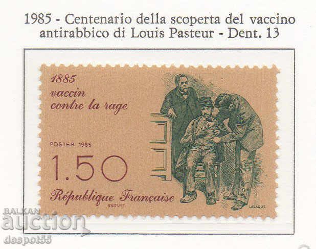 1985. Franța. 100 de ani de la vaccinarea antirabică.