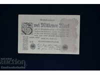 Germany 2 Millionen Mark 1923 Pick 104a Ref RD No2