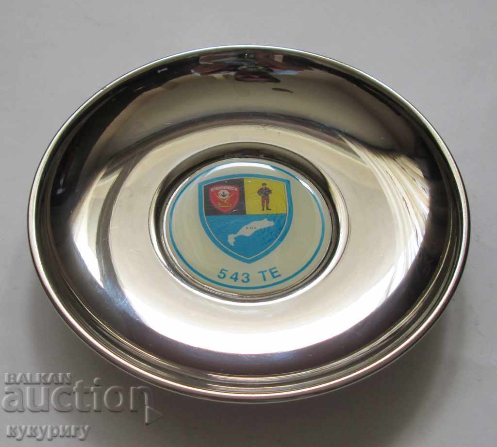 Delivery of Greek military plaque medal sign plate military base Kos island