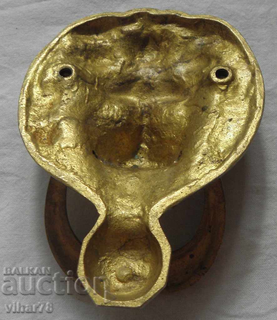 Old solid bronze "LION'S HEAD" door knocker. - 5 Old solid bronze "LION'S HEAD" door knocker. - 5