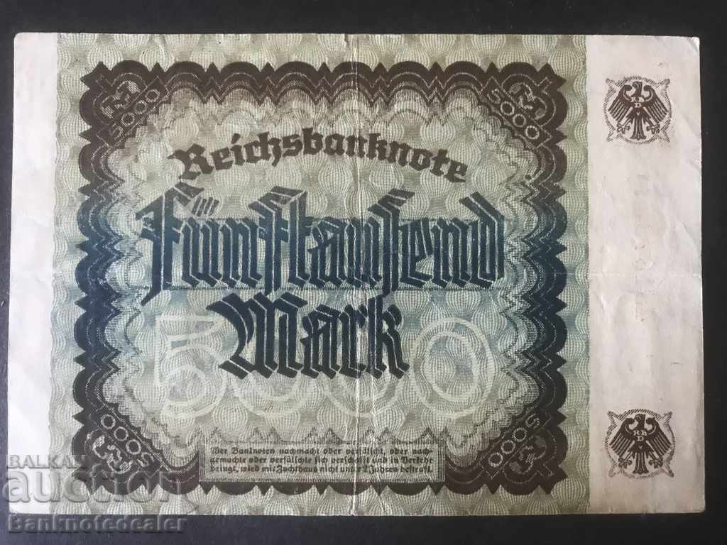 Germany 5000 Mark 1922 Pick 81 Ref 1878 with price 2.50 BGN | € 1.28 Germany 5000 Mark 1922 Pick 81 Ref 1878 with price 2.50 BGN | € 1.28