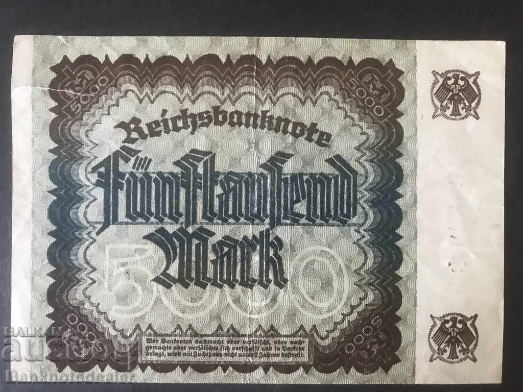 Germany 5000 Mark 1922 Pick 81 Ref 3697 with price 2.50 BGN | € 1.28