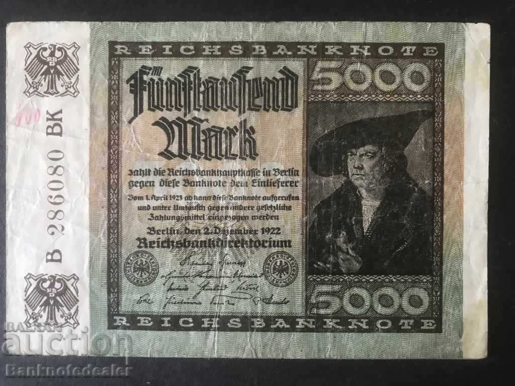 Γερμανία 5000 Mark 1922 Επιλογή 81 Ref 6080