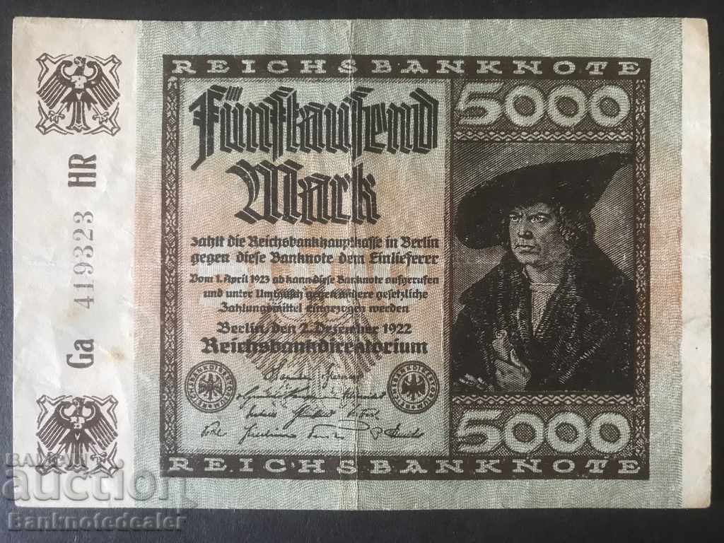 Γερμανία 5000 Mark 1922 Επιλογή 81 Ref 9323