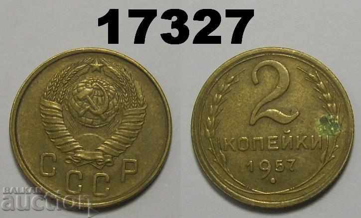 URSS Rusia 2 copecks 1957 monedă
