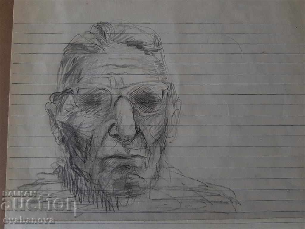 Auction Portrait of Yordan Radichkov in the 80s 2 Auction Portrait of Yordan Radichkov in the 80s 2