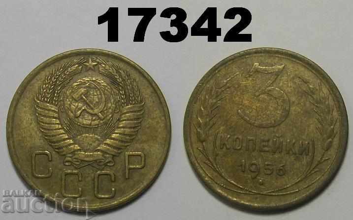 URSS Rusia 3 monede copeici din 1956