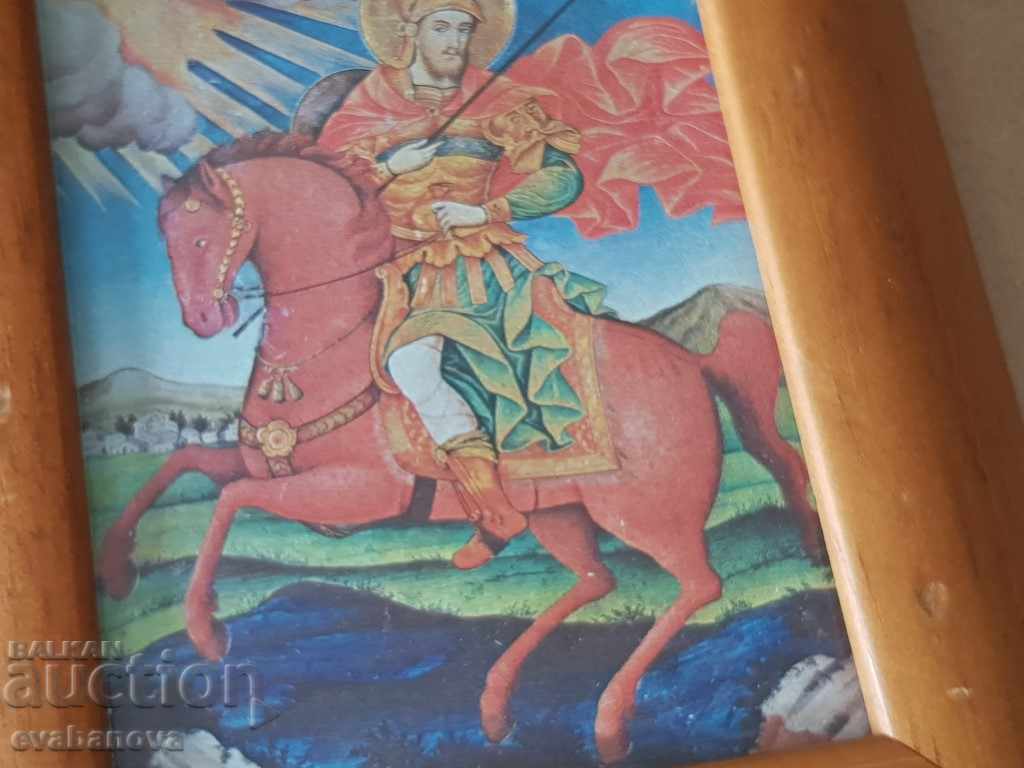 Saint Demetrius icon with a wooden frame - 5 Saint Demetrius icon with a wooden frame - 5