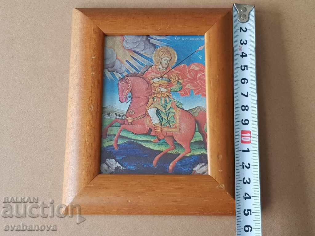 Saint Demetrius icon with a wooden frame - 7 Saint Demetrius icon with a wooden frame - 7