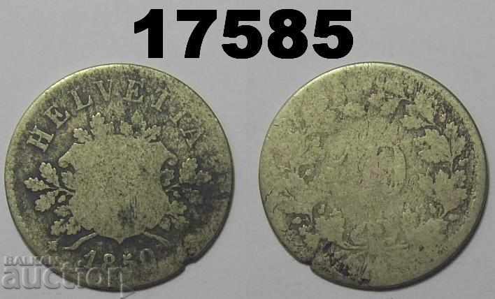 Elveția 10 rapeluri 1850 monede