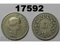 Швейцария 5 рапен 1901 монета