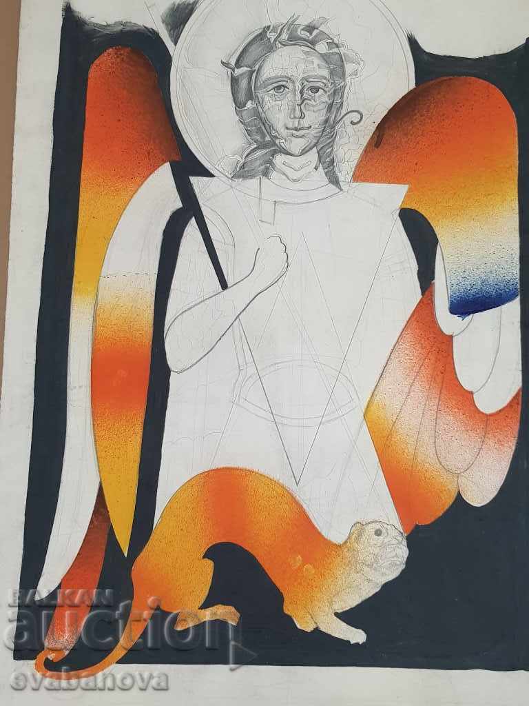 Drawing Icon Archangel Michael a nice decorative painting with price 29.00 BGN | € 14.83 Drawing Icon Archangel Michael a nice decorative painting with price 29.00 BGN | € 14.83