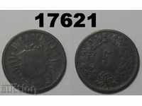 Switzerland 5 rapi 1850 coin