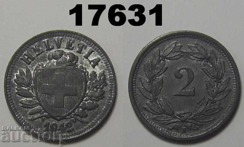 Switzerland 2 rapi 1942 coin