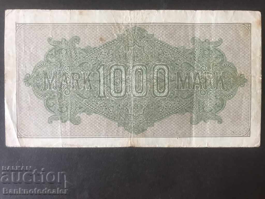 Germany 1000 Mark 1922 Pick 76 ADV with price 2.50 BGN | € 1.28