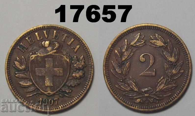 Moneda Elveției 2 rapen 1907