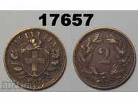Швейцария 2 рапен 1907 монета