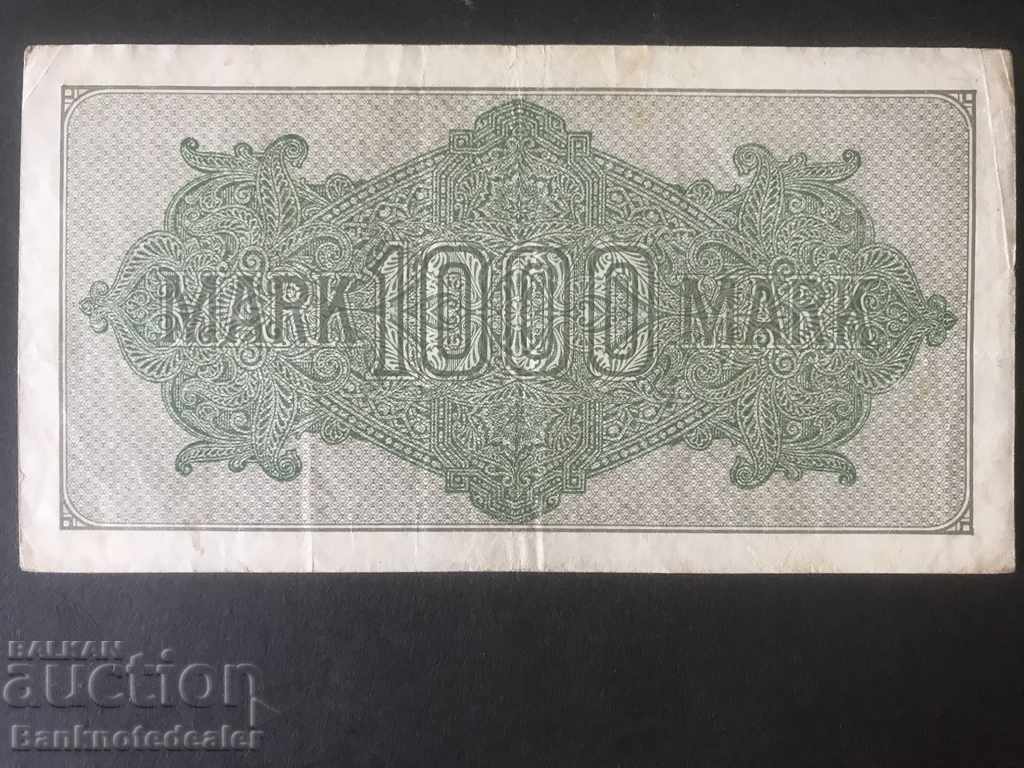 Germany 1000 Mark 1922 Pick 76 LRB with price 4.00 BGN | € 2.05