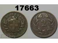 Швейцария 2 рапен 1893 монета