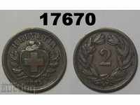 Швейцария 2 рапен 1883 монета