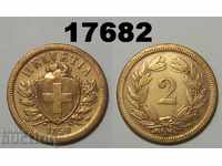 Switzerland 2 rapen 1850 coin