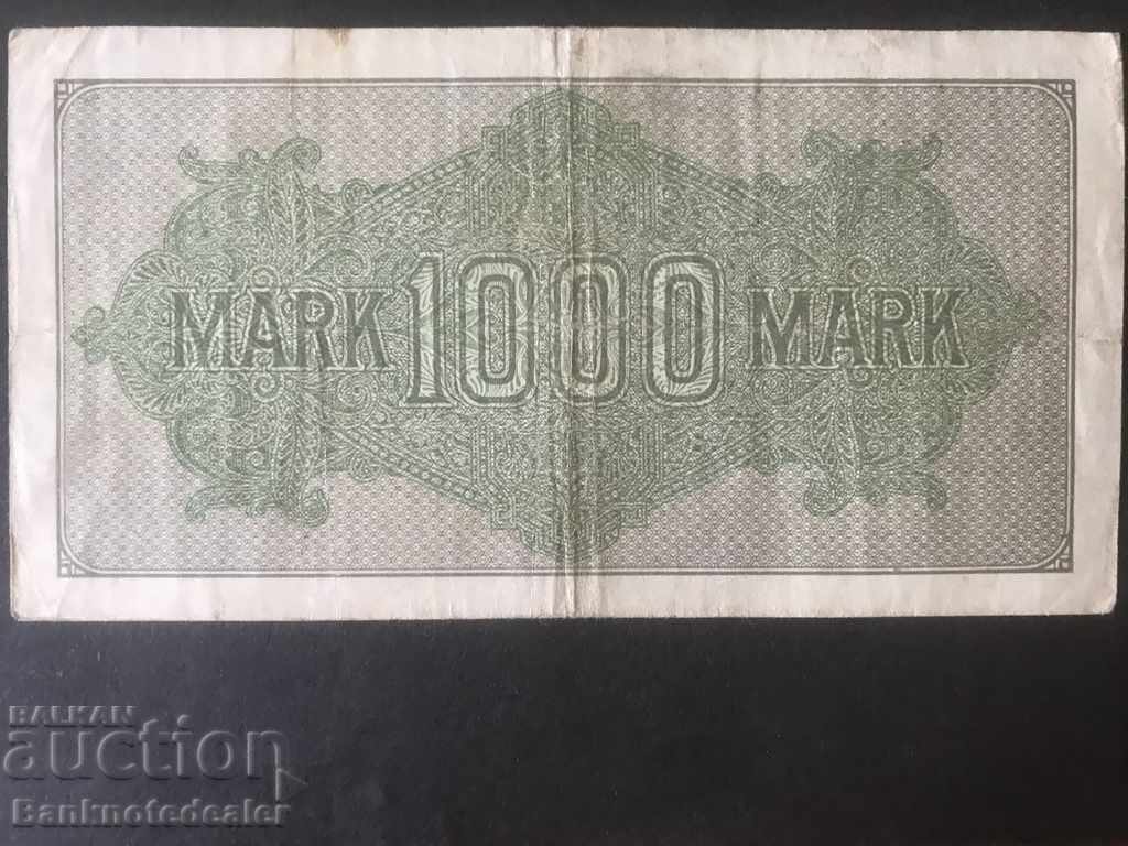 Germany 1000 Mark 1922 Pick 76 RBK with price 3.00 BGN | € 1.53
