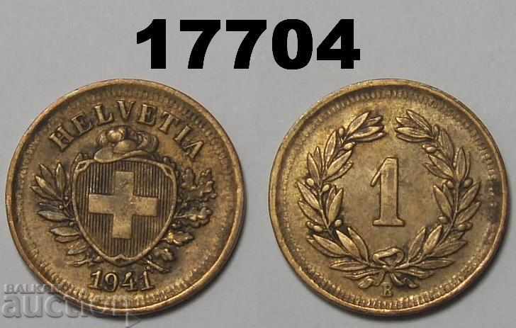Швейцария 1 рапен 1941 монета