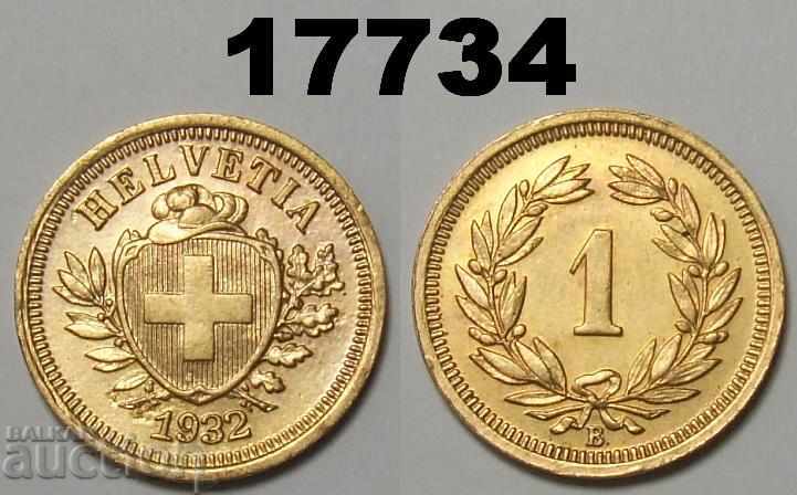 Switzerland 1 rap 1932 coin