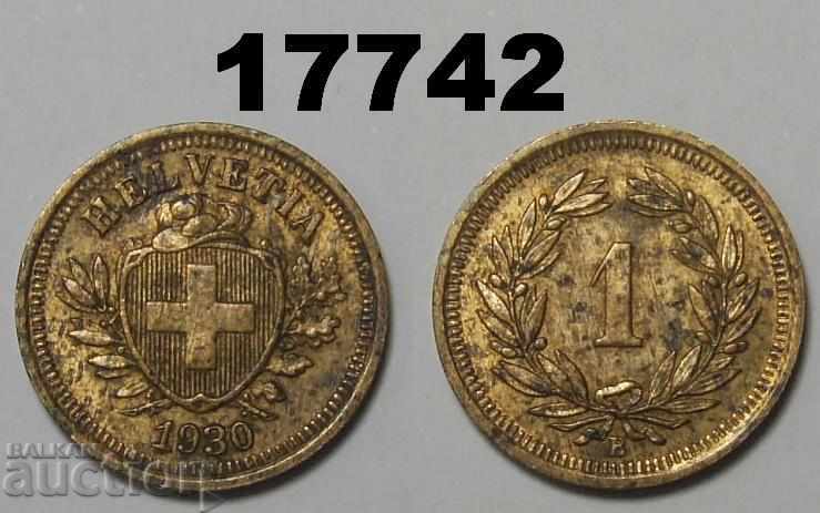 Швейцария 1 рапен 1930 монета