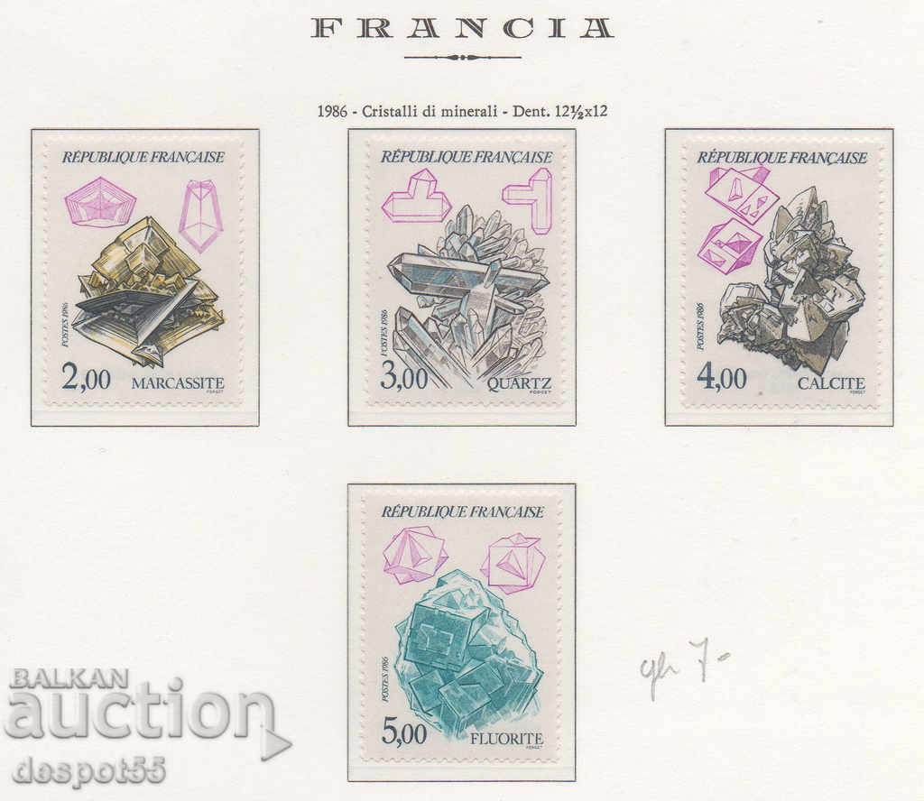 1986. Franța. Minerale.