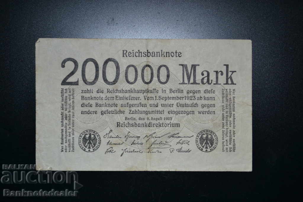 Γερμανία 200000 Mark 9-8-1923 Pick 100 No 1