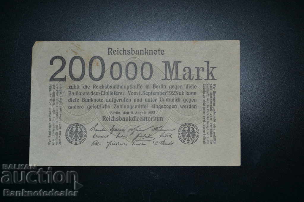 Γερμανία 200000 Mark 9-8-1923 Pick 100 No 2