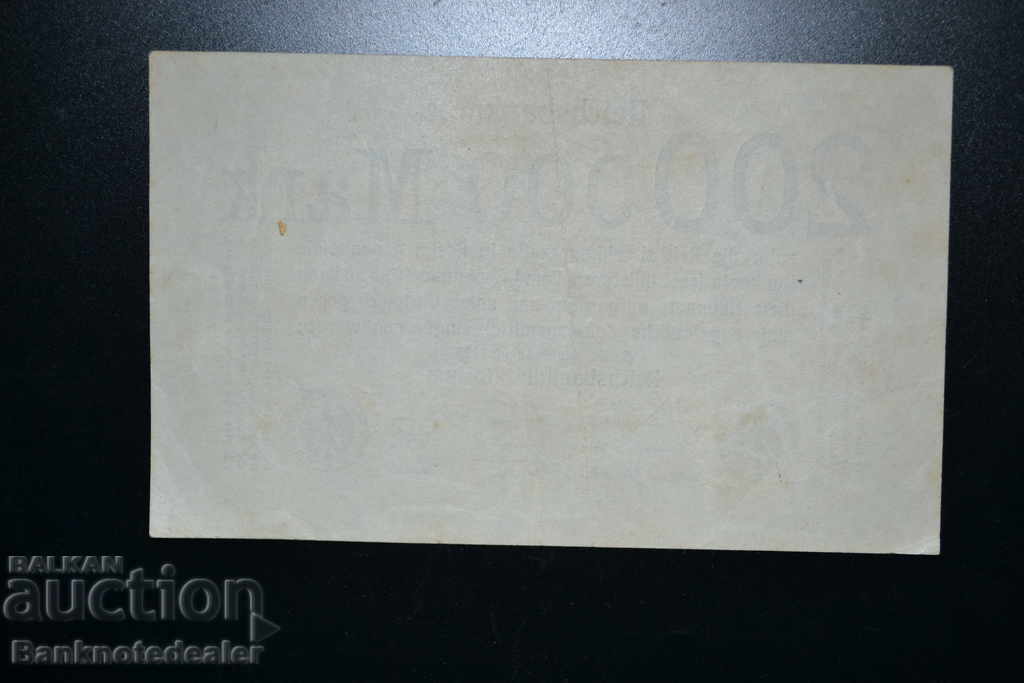 Germany 200000 Mark 9-8-1923 Pick 100 No 3 with price 6.00 BGN | € 3.07 Germany 200000 Mark 9-8-1923 Pick 100 No 3 with price 6.00 BGN | € 3.07