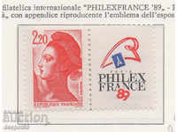 1987. France. "PHILEXFRANCE '89" with vignette.