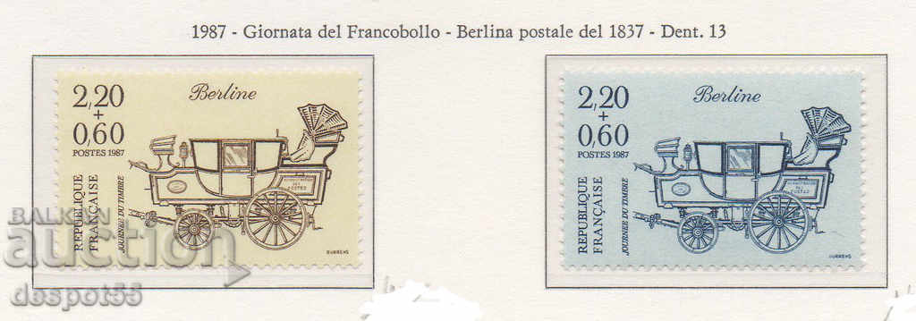 1987. Γαλλία. Ημέρα γραμματοσήμων.