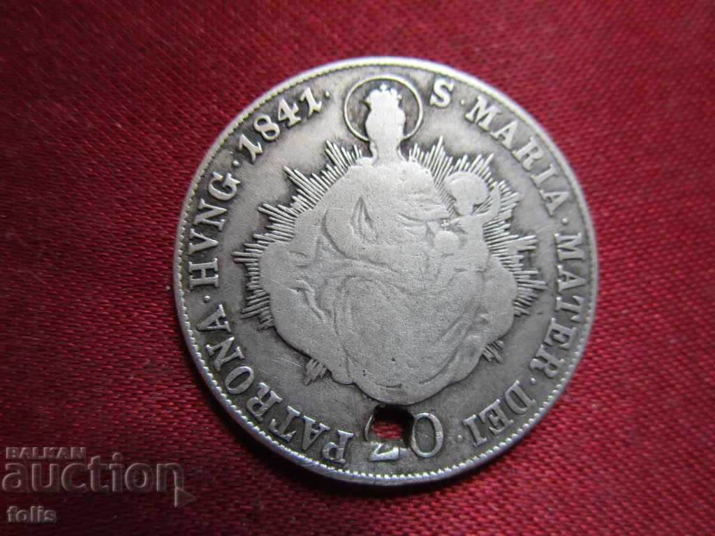Delivery of 20 Kreuzer 1841, Hungary - Silver Delivery of 20 Kreuzer 1841, Hungary - Silver