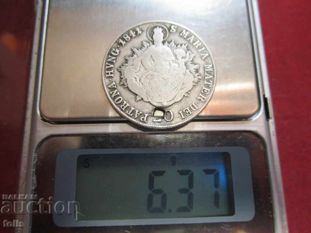 20 Kreuzer 1841, Hungary - Silver - 7 20 Kreuzer 1841, Hungary - Silver - 7