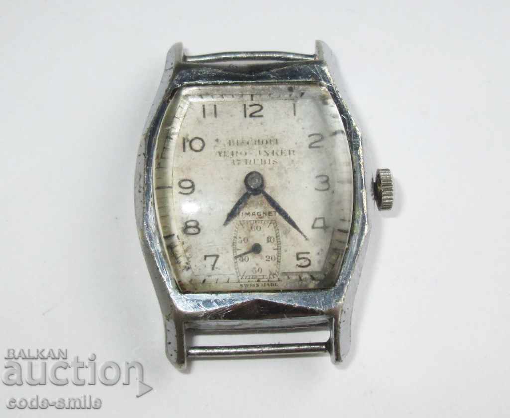 Стар мъжки ръчен часовник BISCHOFF Втора Световна война