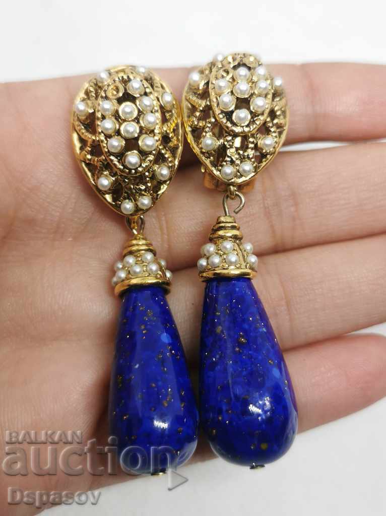 Cercei cu imitație Lapis Lazuli