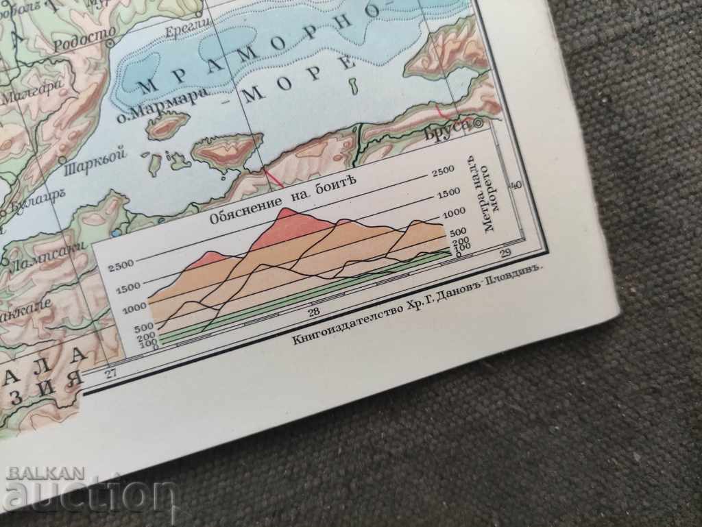 Auction map of the Kingdom of Bulgaria. Hr. G. Danov-Plovdiv Auction map of the Kingdom of Bulgaria. Hr. G. Danov-Plovdiv