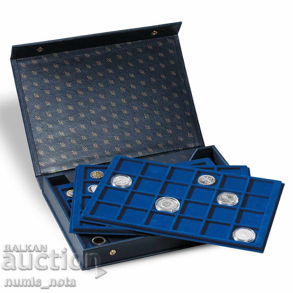 coin storage and presentation box with 4 boards for 128