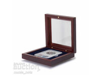 Luxury box for 1 certified coin, transparent lid