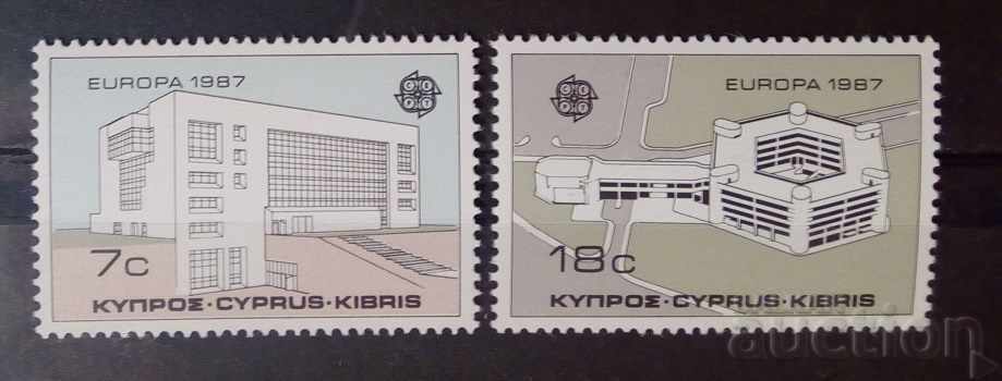 Гръцки Кипър 1987 Европа CEPT Сгради MNH