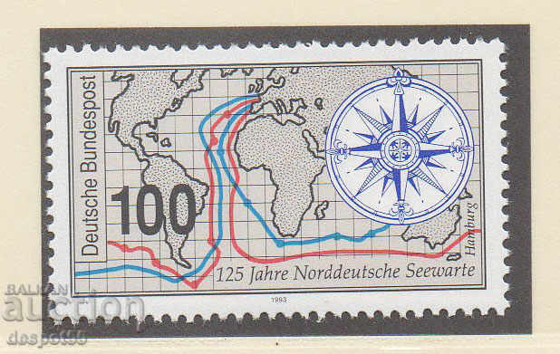 1993. Германия. 125 г. Морски изследователски институт.