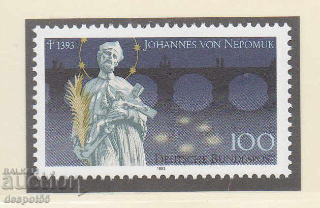 1993. Germania. 600 de ani de la moartea Sf. Johannes Nepomuk.
