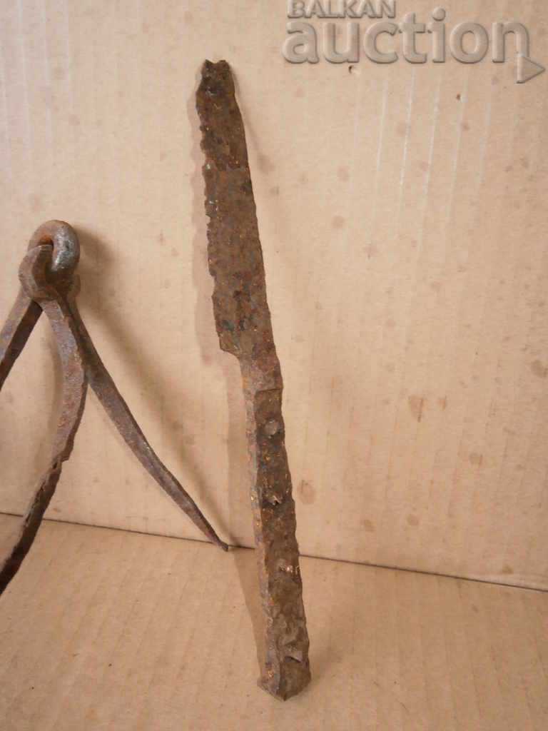 knife and primitive hand forged neck parts - 6 knife and primitive hand forged neck parts - 6