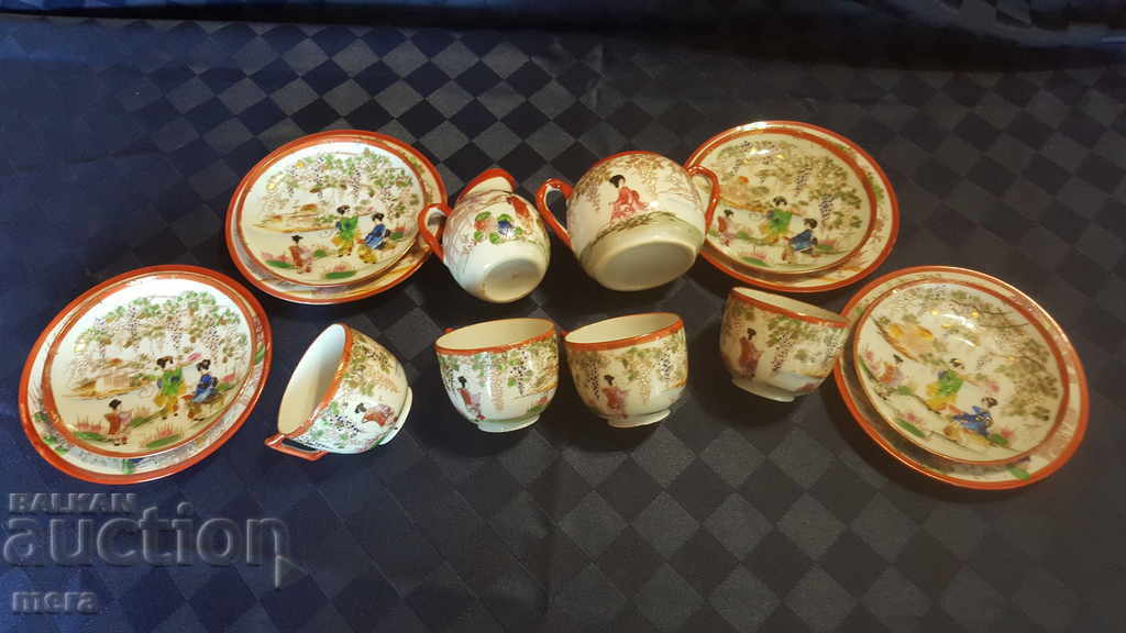 Porcelain Japanese coffee set with price 110.00 BGN | € 56.24 Porcelain Japanese coffee set with price 110.00 BGN | € 56.24