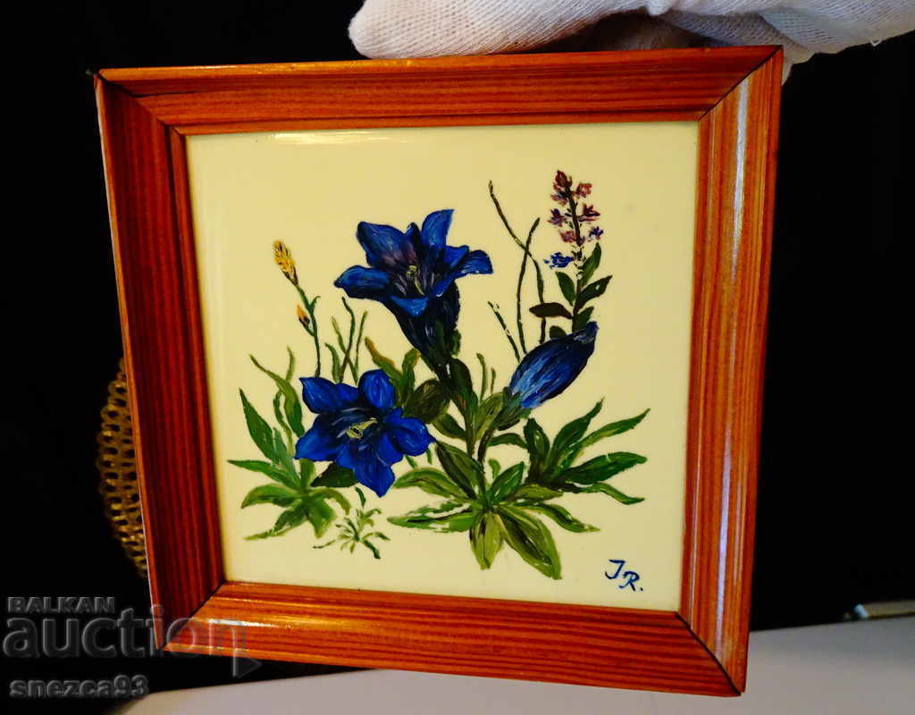Original painting by J.Rieber, Bavarian porcelain. - 5